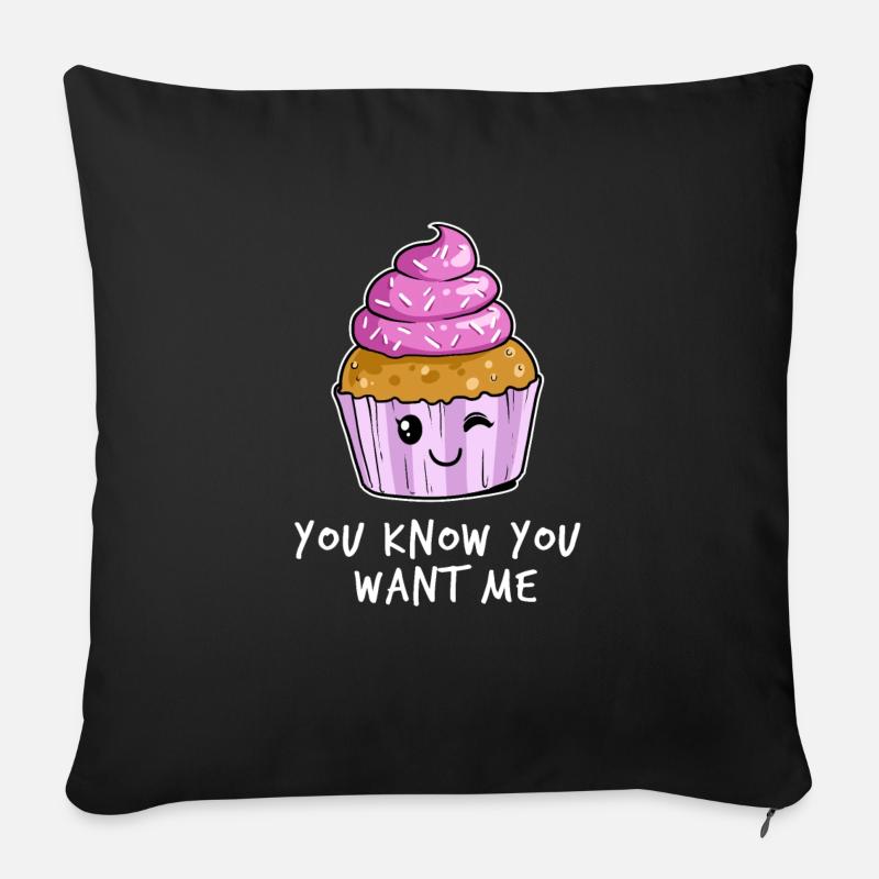 Muffin Cupcake Konditor - Sofakissenbezug 45 x 45 cm - Schwarz