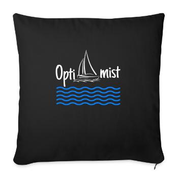 Voile | Marin cadeau | Cadeau voile drôle - Housse de coussin décorative 45 x 45 cm - noir - Devant