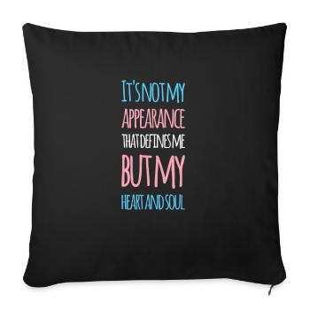 Transgender Transmann Trnas Transsexuell Geschenk - Sofakissenbezug 45 x 45 cm - Schwarz - Vorne
