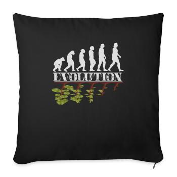 Umwelt Evolution des Menschen und der Natur - Sofakissenbezug 45 x 45 cm - Schwarz - Vorne