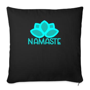 Namaste - Housse de coussin décorative 45 x 45 cm - noir - Devant