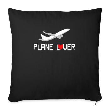 PLAIN LOVER WITH MOTIF - Sofa pillowcase 17,3'' x 17,3'' (45 x 45 cm) - black - Front