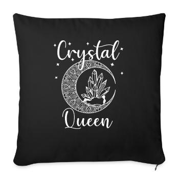 Crystal Queen healing stone energy healing gemstone - Sofa pillowcase 17,3'' x 17,3'' (45 x 45 cm) - black - Front