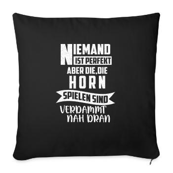 De la musique de soufflage | Musikverein | Cadeau musicien - Housse de coussin décorative 45 x 45 cm - noir - Devant