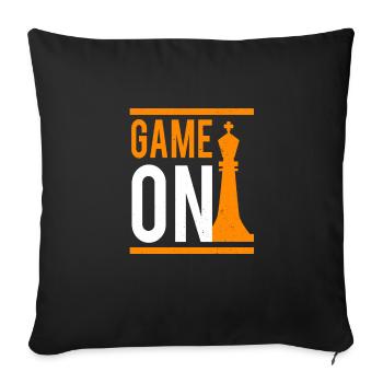 Chess Checkmate T-Shirt Chess ChessBoard - Sofa pillowcase 17,3'' x 17,3'' (45 x 45 cm) - black - Front
