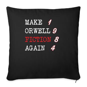Make Orwell Fiction Again | 1984 - Housse de coussin décorative 45 x 45 cm - noir - Devant