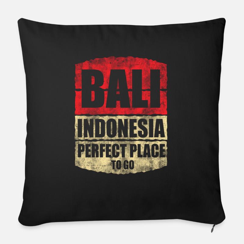 Bali - Sofakissenbezug 45 x 45 cm - Schwarz