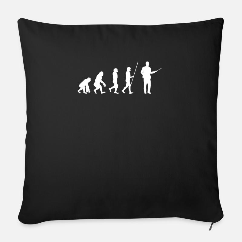 Evolution Lehrer Teacher - Sofakissenbezug 45 x 45 cm - Schwarz