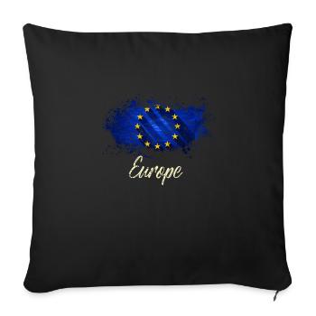 Europa - Sofakissenbezug 45 x 45 cm - Schwarz - Vorne