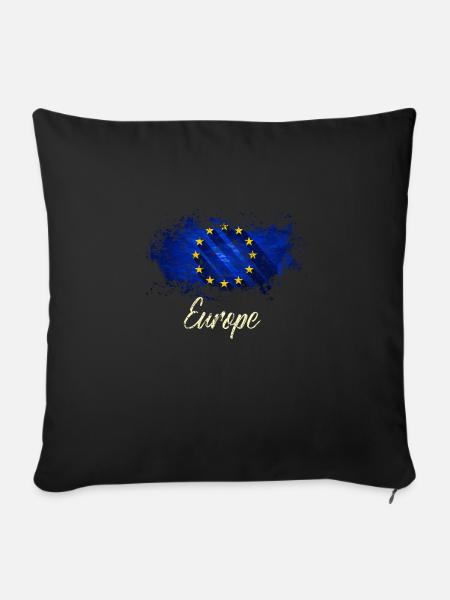 Europa - Sofakissenbezug 45 x 45 cm - Schwarz