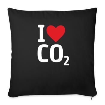I Love Co2 Climate Strike Gift Cardriver Diesel - Sofa pillowcase 17,3'' x 17,3'' (45 x 45 cm) - black - Front