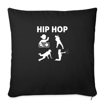 4 éléments de hip hop - Housse de coussin décorative 45 x 45 cm - noir - Devant