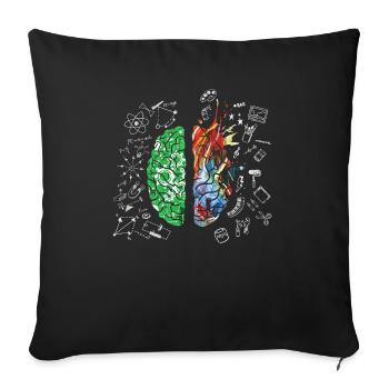 Cerveau Science Neurology Cadeau Design Art Idea imprimer - Housse de coussin décorative 45 x 45 cm - noir - Devant
