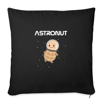 Astronaut peanut astronaut space - Sofa pillowcase 17,3'' x 17,3'' (45 x 45 cm) - black - Front