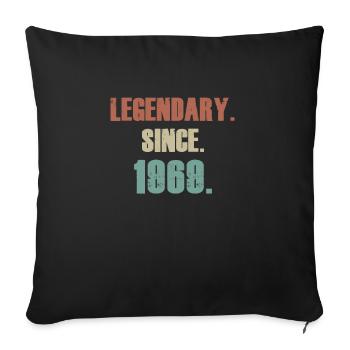 Legendary 1969 Legendary 1969 - Sofa pillowcase 17,3'' x 17,3'' (45 x 45 cm) - black - Front