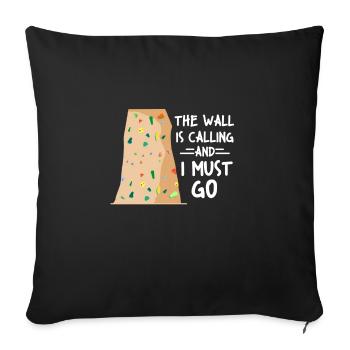 Boulderer Freiklettern Felsen Berge Bouldern - Sofakissenbezug 45 x 45 cm - Schwarz - Vorne