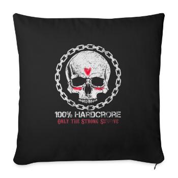 Speedcore Techno Industrial Festival Gift - Sofa pillowcase 17,3'' x 17,3'' (45 x 45 cm) - black - Front