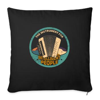 accordeon - Housse de coussin décorative 45 x 45 cm - noir - Devant