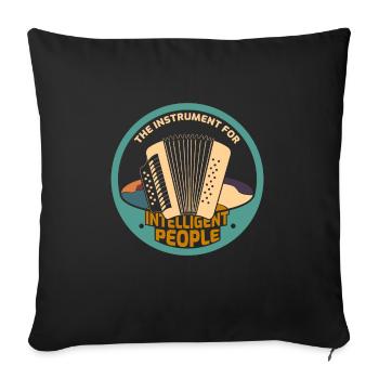 accordeon - Housse de coussin décorative 45 x 45 cm - noir - Devant