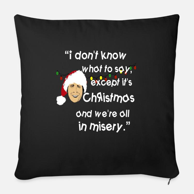 Clark Griswold Weisheit - Sofakissenbezug 45 x 45 cm - Schwarz