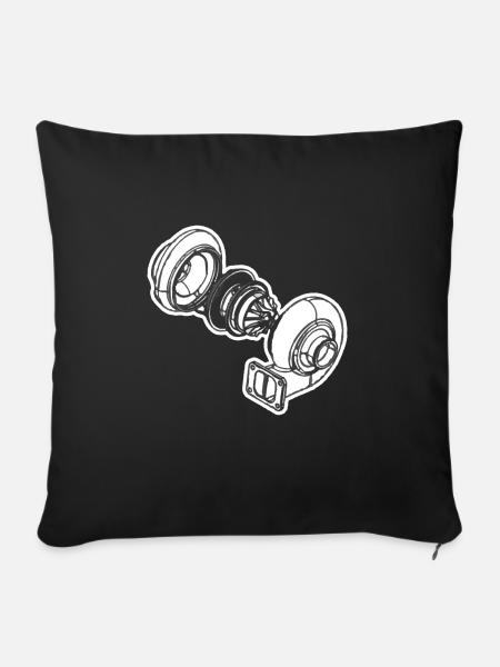 Turbo Tuning Turbolader Boost Autotuning - Sofakissenbezug 45 x 45 cm - Schwarz