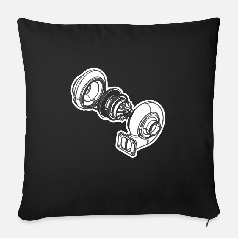 Turbo Tuning Turbolader Boost Autotuning - Sofakissenbezug 45 x 45 cm - Schwarz