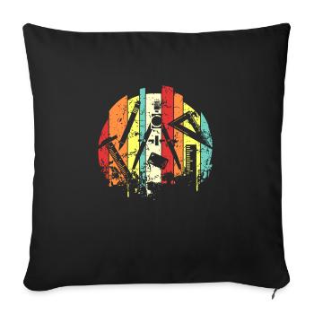 architecte - Housse de coussin décorative 45 x 45 cm - noir - Devant