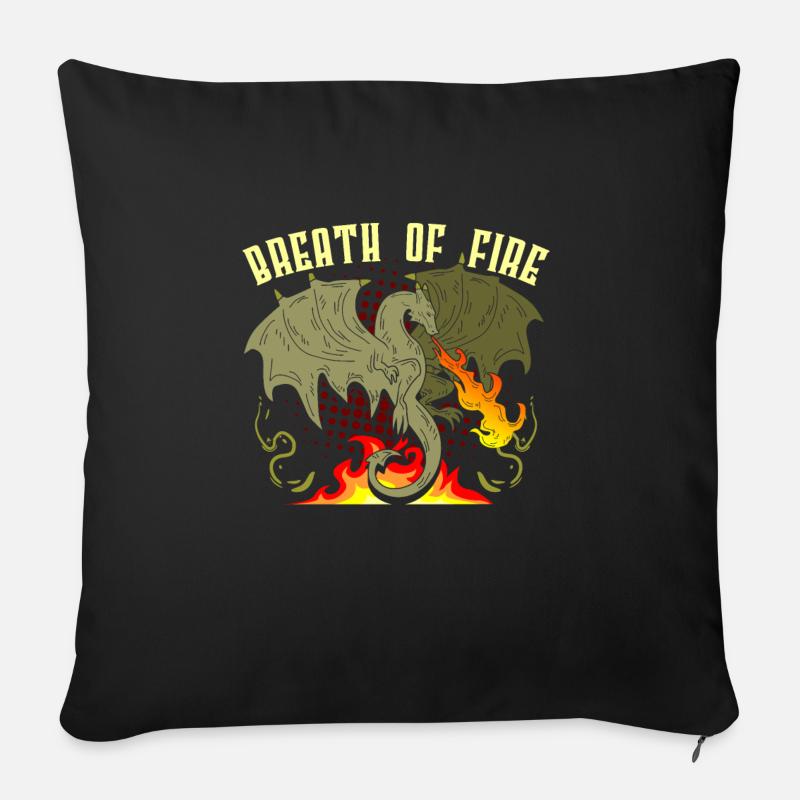 Drache - Sofakissenbezug 45 x 45 cm - Schwarz