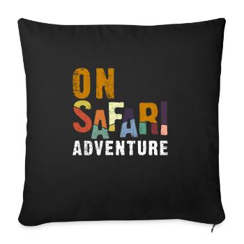 safari - Housse de coussin décorative 45 x 45 cm - noir - Devant
