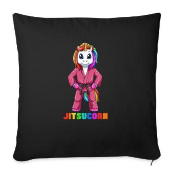 Sueßes Einhorn - BJJ Jiu-Jitsu, Grappling and MMA - Sofa pillowcase 17,3'' x 17,3'' (45 x 45 cm) - black - Front