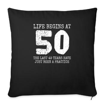 50ème anniversaire - Housse de coussin décorative 45 x 45 cm - noir - Devant