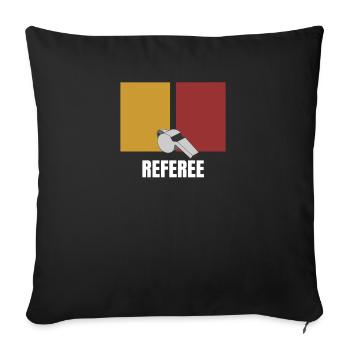 referee - Sofa pillowcase 17,3'' x 17,3'' (45 x 45 cm) - black - Front