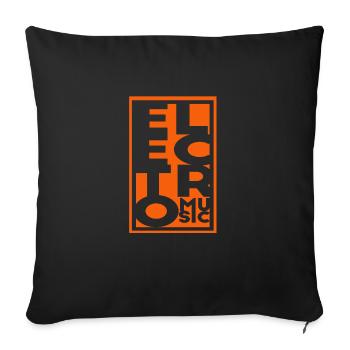 Électro - Housse de coussin décorative 45 x 45 cm - noir - Devant