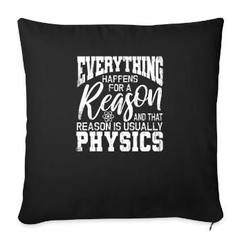 physics - Sofa pillowcase 17,3'' x 17,3'' (45 x 45 cm) - black - Front
