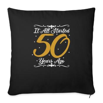It All Started 50 Years Ago - Sofa pillowcase 17,3'' x 17,3'' (45 x 45 cm) - black - Front