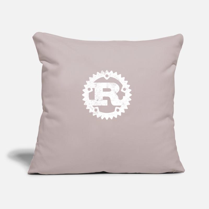 Rust Programming logo print distressed Sofa pillowcase 17,3'' x 17,3'' (45 x 45 cm)