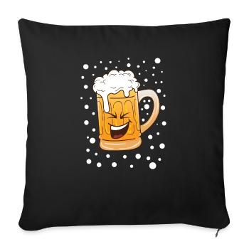 Beer Beer Drink Party Gift Alcohol - Sofa pillowcase 17,3'' x 17,3'' (45 x 45 cm) - black - Front