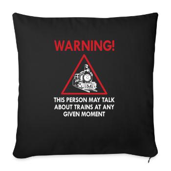 train - Sofa pillowcase 17,3'' x 17,3'' (45 x 45 cm) - black - Front