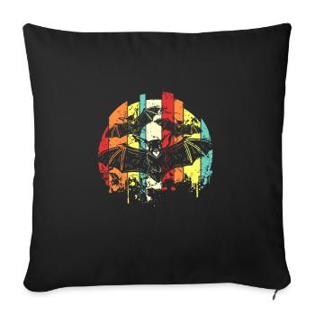 chauve-souris - Housse de coussin décorative 45 x 45 cm - noir - Devant