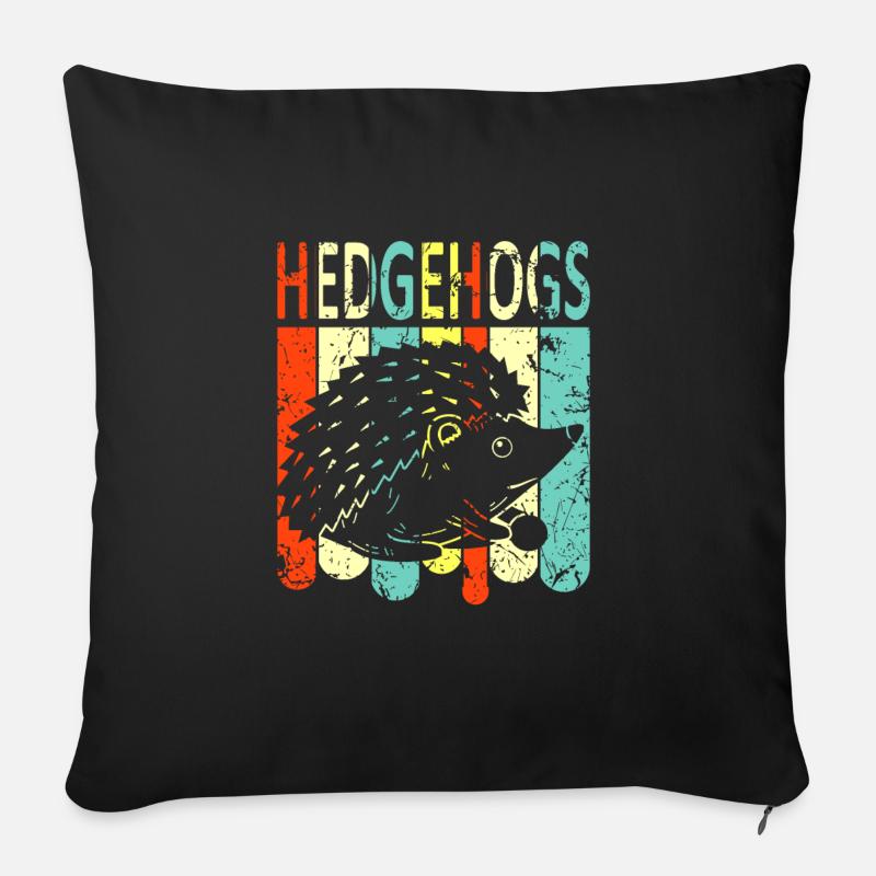 Igel - Sofakissenbezug 45 x 45 cm - Schwarz