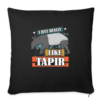 tapir - Housse de coussin décorative 45 x 45 cm - noir - Devant