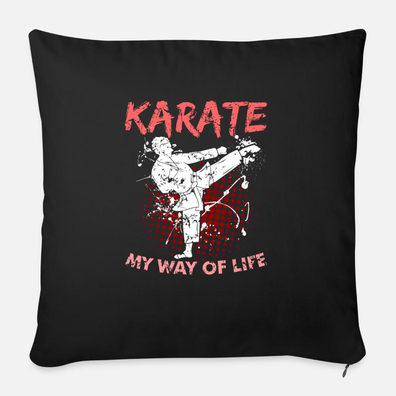 Karate - Sofakissenbezug 45 x 45 cm - Schwarz