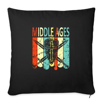 middle Ages - Sofa pillowcase 17,3'' x 17,3'' (45 x 45 cm) - black - Front