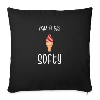 Glace glacée Glacée Cadeau d’été - Housse de coussin décorative 45 x 45 cm - noir - Devant