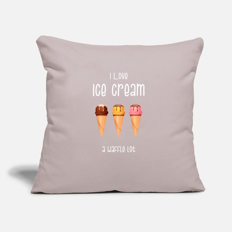 Eiscreme Eis Softeis Waffel Eisdiele Geschenk Sofakissenbezug 45 x 45 cm