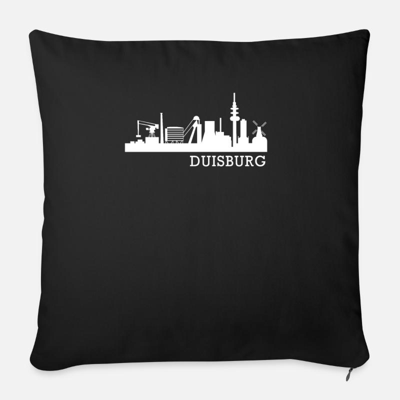 Duisburg - Sofakissenbezug 45 x 45 cm - Schwarz