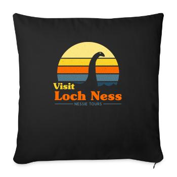 Nessie visit Loch Ness Nessie tours legendary - Sofa pillowcase 17,3'' x 17,3'' (45 x 45 cm) - black - Front