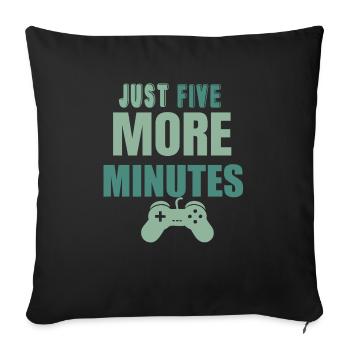 Encore cinq minutes - Housse de coussin décorative 45 x 45 cm - noir - Devant