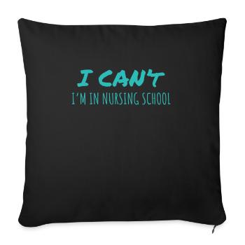 Nursing School Gift Nurse Practitioner Resident - Sofa pillowcase 17,3'' x 17,3'' (45 x 45 cm) - black - Front