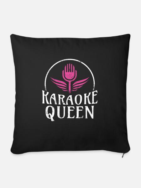 Karaoke Queen Karaoke bar karaoke party - Sofakissenbezug 45 x 45 cm - Schwarz